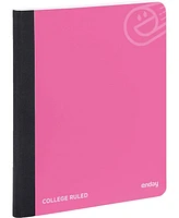 Enday Composition Notebooks College Ruled Paper, Pink Hard Cover Composition Notebook, Premium Lined Composition Books, 100 Sheets Ruled Notebook
