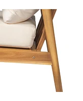 Mid-Century Outdoor Lounge Chair with Cushions