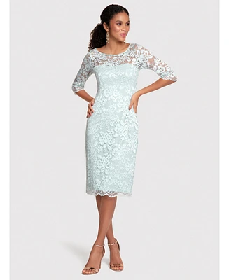 Alie Street London Women's Lila 3/4 Sleeve Lace Midi Dress