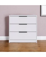 Three Drawer Dresser for Bedroom Organization and Home Storage