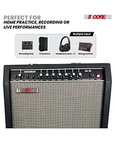 5 Core Guitar Amp 50 Watt Electric Amplifier w Built in 8" Speaker Portable Mini Amps w Aux