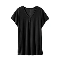 Swimsuits for All Plus French Terry Lightweight Cover Up Tunic