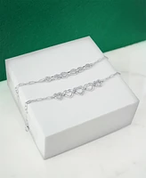 Diamond Heart Chain Paperclip Link Bracelet (1/6 ct. t.w.) in Sterling Silver, Created for Macy's
