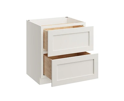 Casainc W30" X H34.5" D24" Kitchen Cabinet Floor Base With 2 Drawers