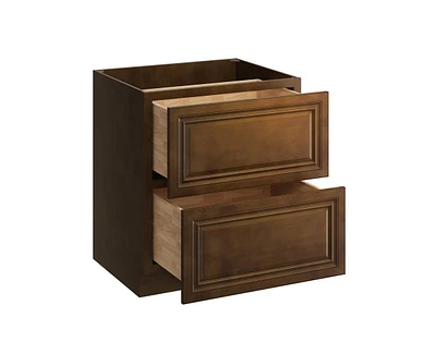 Casainc W30" X H34.5" D24" Kitchen Cabinet Floor Base With 2 Drawers
