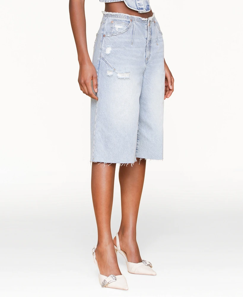 Avec Les Filles Women's Raw Waist Shorts