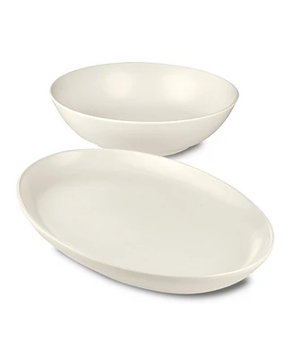 Euro Ceramica Euro Essential Serving Set, 2 Pieces