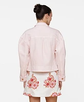 Avec Les Filles Women's Curved-Hem Shacket