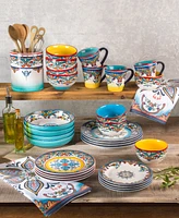 Euro Ceramica Zanzibar Appetizer Plates, Set of 4