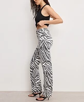Good American Women's Zebra Icon Straight Jeans