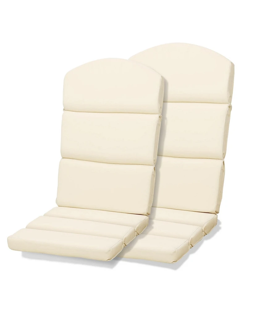 Aoodor Patio Chair Cushions for Adirondack Chairs, High-Back Design, 52"x20"x2.5" Olefin Fabric Slipcovers with Ties, Outdoor Furni