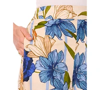 CeCe Women's Printed High-Rise Wide-Leg Pull-On Pants