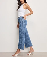 Good American Women's Waist Cropped Palazzo Jeans