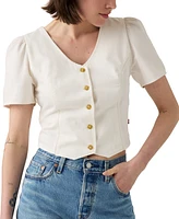 Levi's Women's Moxie Cotton Short-Sleeve Denim Blouse