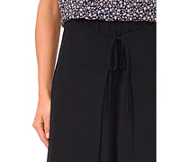 CeCe Women's High-Rise Side-Overlap Self-Tie Pants