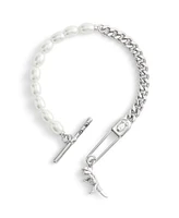 Coach Faux Cultivated Pearl Signature Rexy Safety Pin Strand Bracelet