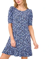 CeCe Women's Puff-Caterpillar-Sleeve Knit Dress