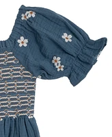 Sparkle & Shine Toddler and Little Girls Daisy Embroidered Dress