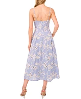 CeCe Women's Maxi A-Line Embroidered Dress