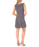 CeCe Women's Sleeveless Ruffled Tie-Neck Mini Dress