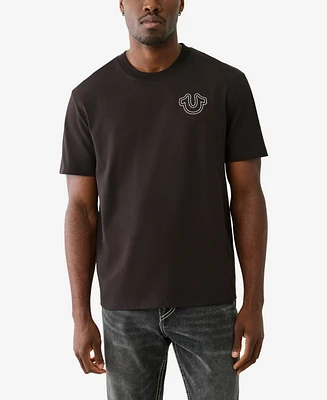 True Religion Men's Short Sleeve Puff Stitch T-Shirt