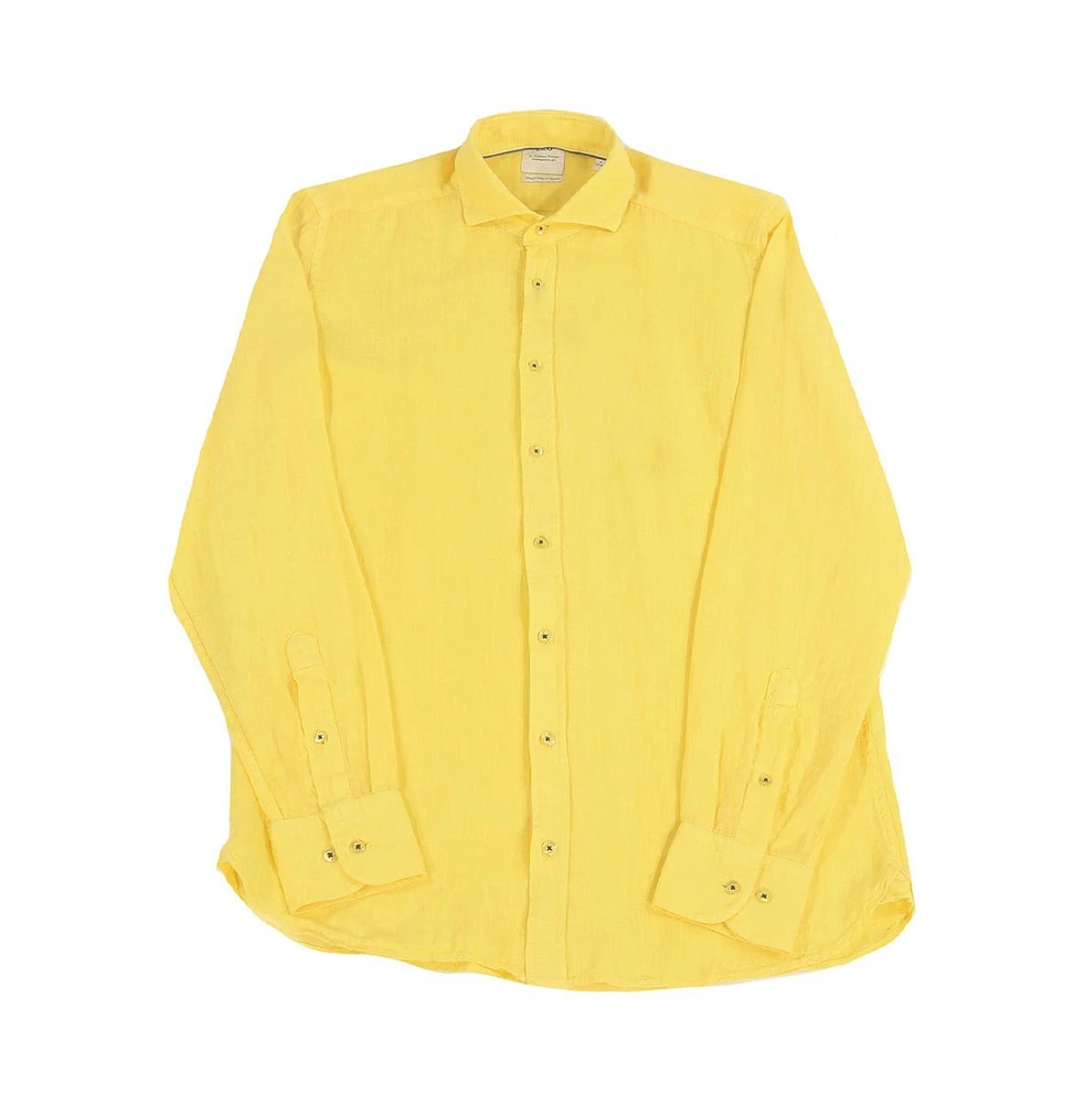 Luchiano Visconti Men's Leo Highlighter Linen shirt