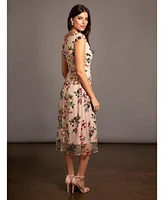 Alie Street London Women's Grace V-Neck Sleeveless Midi Dress