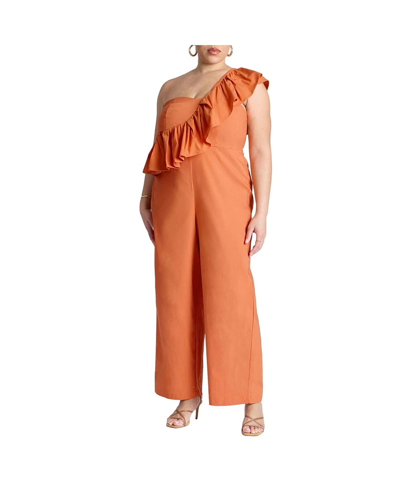 Eloquii Plus Ruffle Jumpsuit