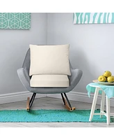 Deep Seat Chair Cushion Pads Set with Rope Belts for Indoor and Outdoor-Beige