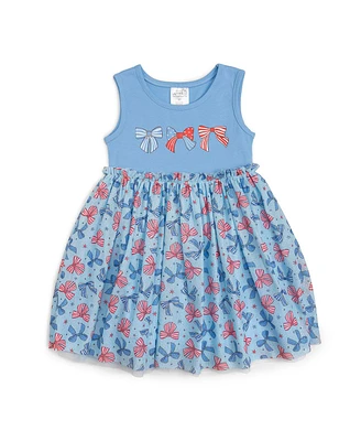 Sweet Wink Toddler Girls Patriotic Bow Tank Tutu Dress