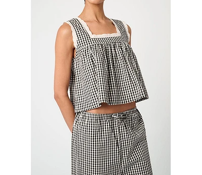 WeWoreWhat Women's Square Neck Baby Doll Top