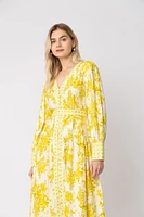 Raishma Studio Women's Aaliyah Yellow Cotton Dress