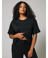 Lovall Petite Soft Touch Wide Leg Lounge Set