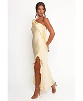 Petal and Pup Women's Aila Rosette One Shoulder Dress