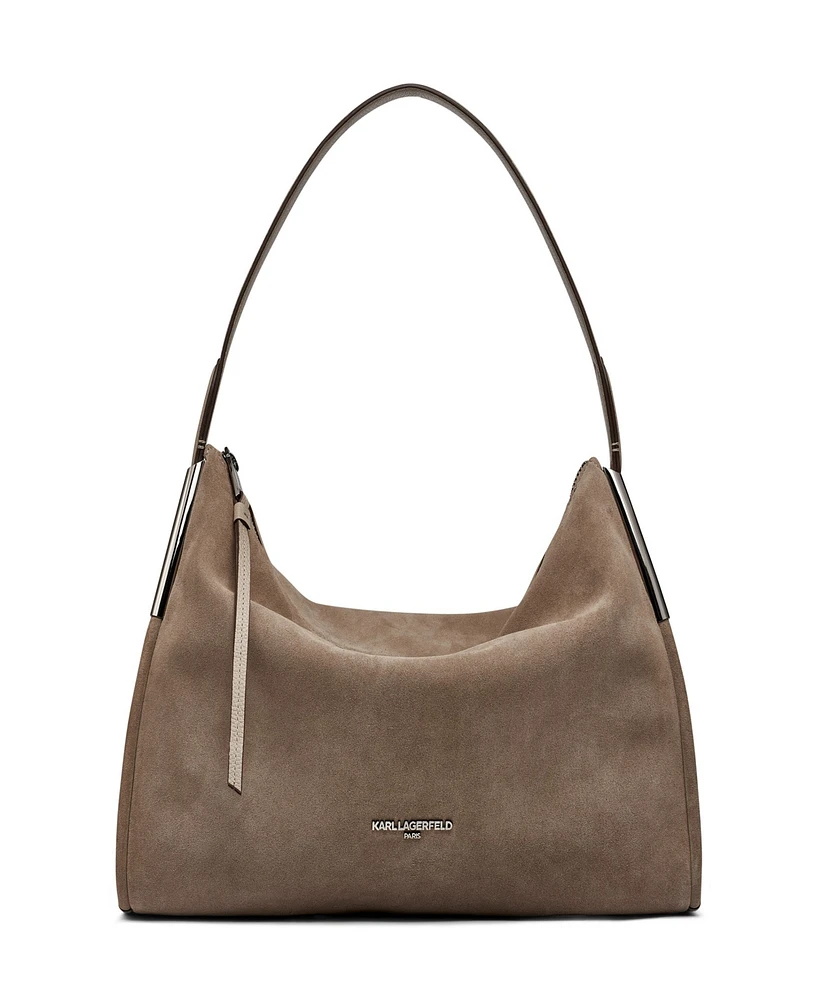 Karl Lagerfeld Paris Valerie Suede Hobo