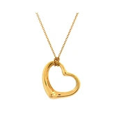 Pre-Owned Tiffany & Co. 22mm Elsa Peretti Open Heart Pendant Necklace 18K Gold