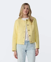 Furniq Uk Women's Leather Cropped Jacket, Created for Macy s