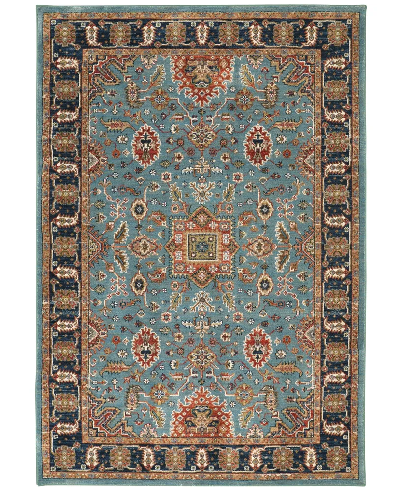 Karastan Spice Market Deir Aquamarine 3'5" x 5'5" Area Rug