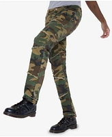 Raw X Men's Printed Pieced Fringed Stacked Jeans
