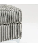 Modular Sectional Sofa Square Ottoman Module,Storage Ottoman Footrest,Gray
