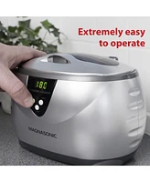 Magnasonic Ultrasonic Cleaner, 20oz Stainless Steel Tank, Digital Timer, 5 Cleaning Modes, w/ 8oz Gem & Jewelry Cleaner Concentrate Solution for All J