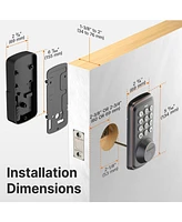 Zachvo Fingerprint Door Lock Keyless Deadbolt, Electric Door Locks with Keypads and Emergency Charging Port