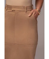 Jluxlabel Women's Joy Suede Maxi Skirt