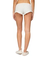 Edikted Women's Avalon Dotted Pointelle Ruffle Shorts
