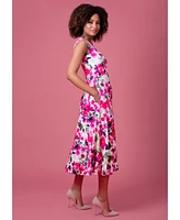 Alie Street London Women's Luna Round Neck Sleeveless Midi Dress