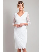 Alie Street London Women's Anya V-Neck Lace Wedding Dress