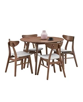 Round Wooden Dining Table for Four