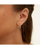 Spero London Drop Turquoise Solitaire Earrings Sterling Silver 