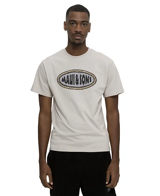 Maui and Sons Men's Madras Patch Short Sleeve T-shirt