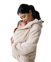 Ingrid + Isabel Maternity Ingrid + Isabel Zip Up Teddy Jacket Oatmeal Xl